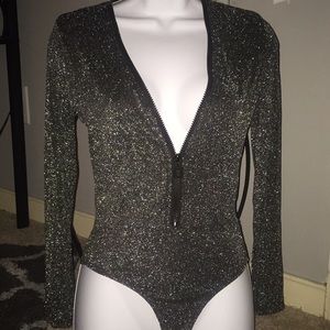 Glittery  / shimmery long sleeve body suit